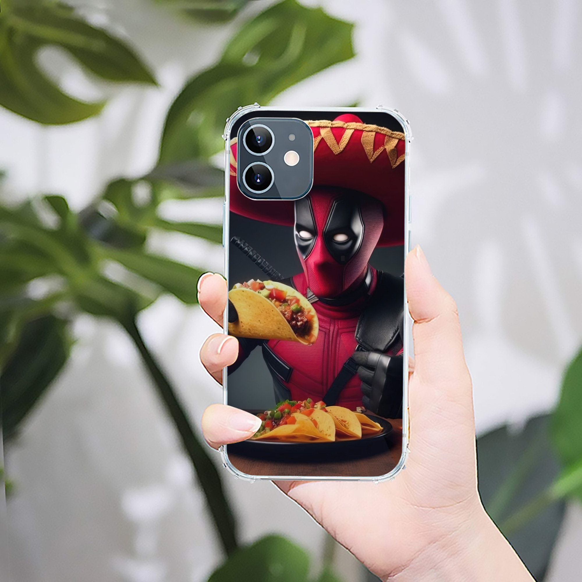 （画像用） Deadpool デッドプール 【iPhone 12シリーズ対応】透明スマホケース（クリアソフトケース）